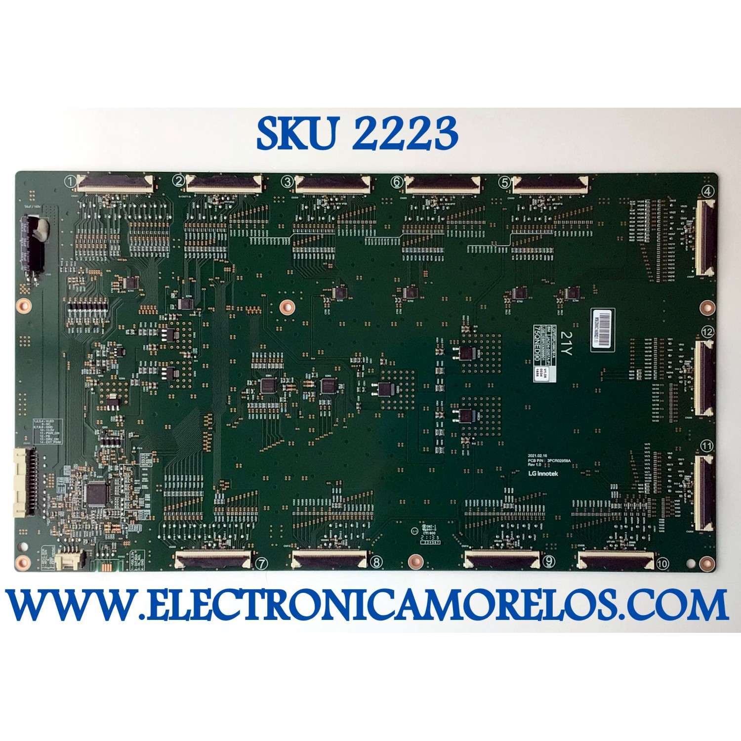 LED DRIVER PARA TV LG / NUMERO DE PARTE EBR33099801 / 3PCR02958A / EPLH96CB1A / JAC04-0267A-P1 / M5EZ996C1A0682(1.1) / DISPLAY HV750QUB-E7D / MODELO 75QNED90UPA.AUDFLJR / 75QNED90PA